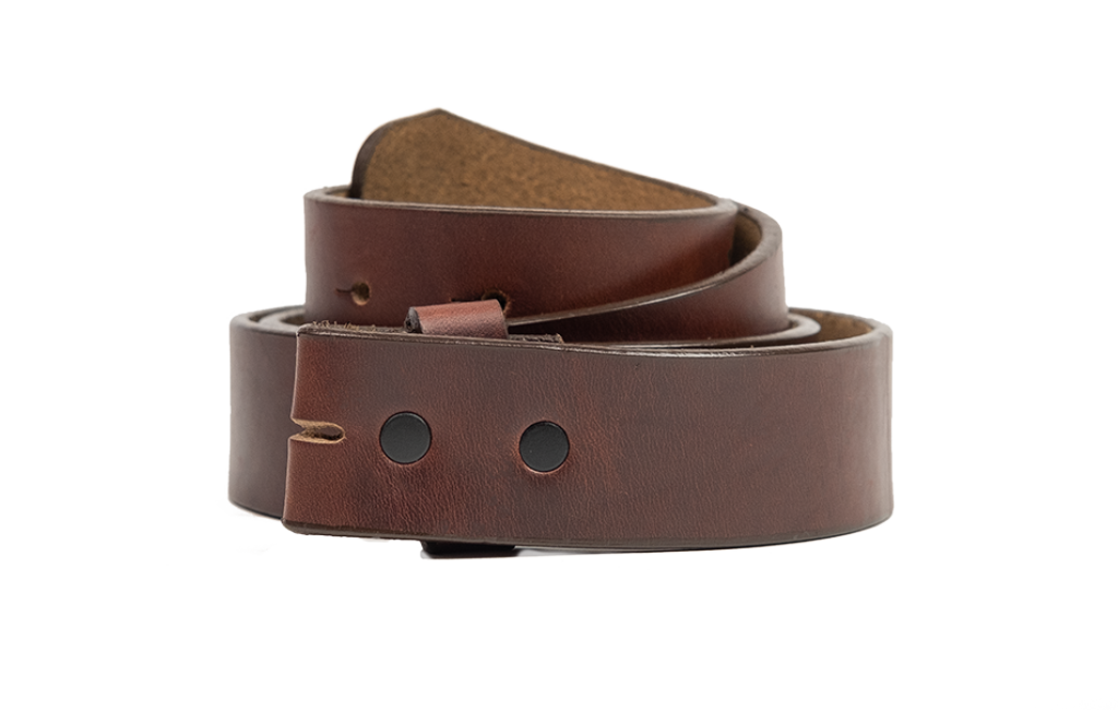 Brown Leather Belt Strap- 1-1/4"width