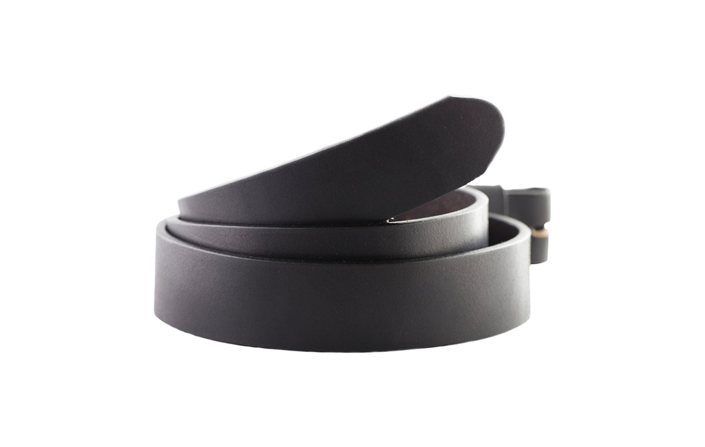 Black Leather Belt Strap 1-1/4" width