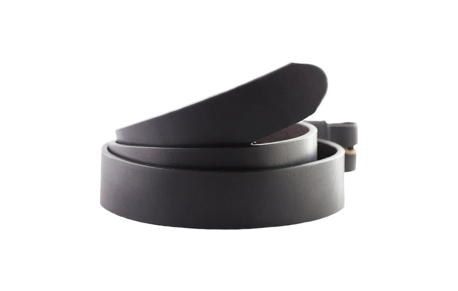 Black Leather Belt Strap 1-1/4" width