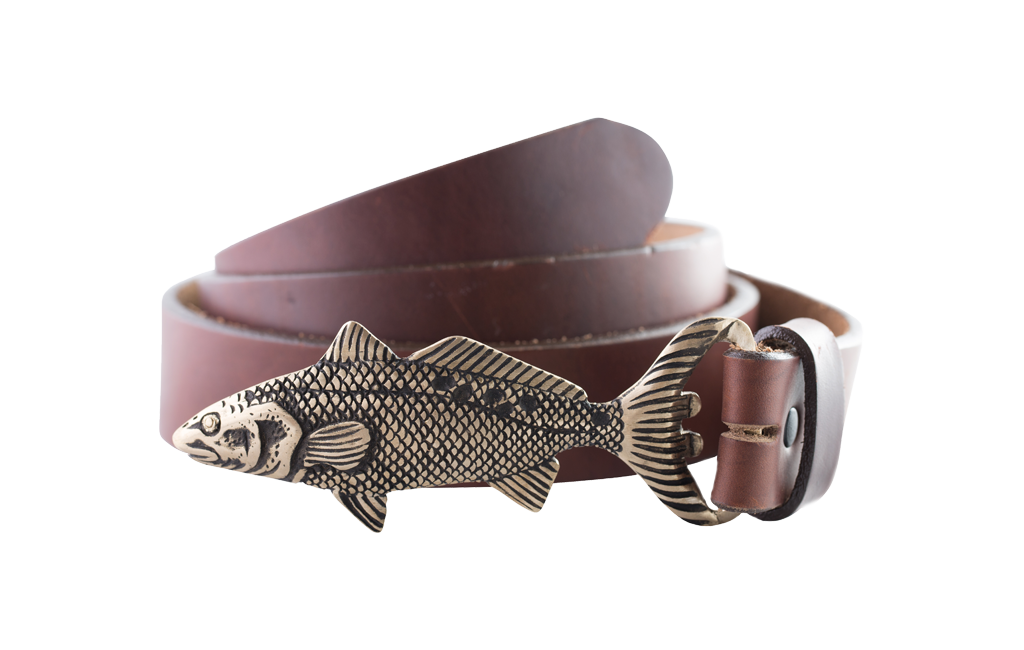 bronze fish hook belt buckle Redfish | HookNHide